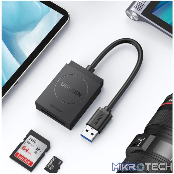 UGREEN USB 3.0 Dual Slot Card Reader for SD/TF Cards – 5Gbps Data Transfer - Image 3