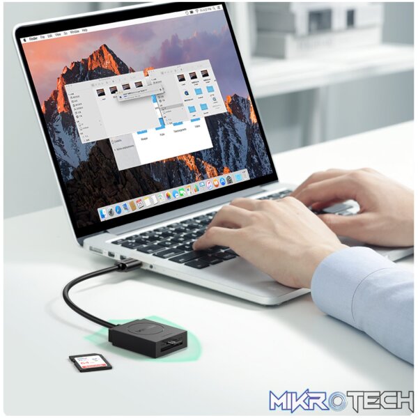 UGREEN USB 3.0 Dual Slot Card Reader for SD/TF Cards – 5Gbps Data Transfer - Image 4