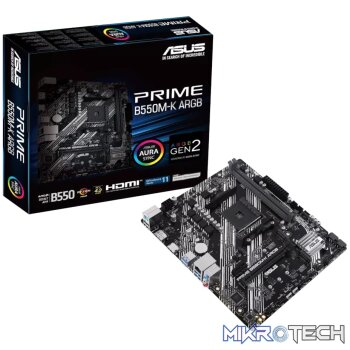 Asus PRIME B550M-K ARGB AM4 M-ATX Motherboard