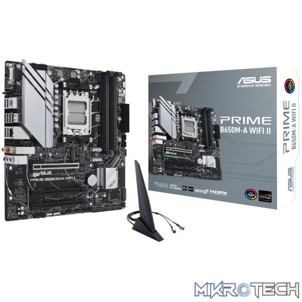 Asus PRIME B650M-A WIFI II M-ATX Gaming Motherboard Asus PRIME B650M-A WIFI II M-ATX Gaming Motherboard