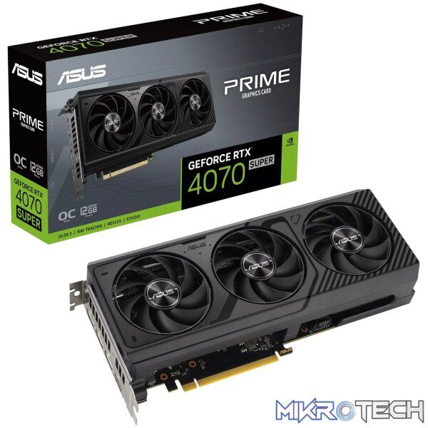 Asus PRIME GeForce RTX 4070 SUPER OC 12GB Graphics Card Asus PRIME GeForce RTX 4070 SUPER OC 12GB Graphics Card