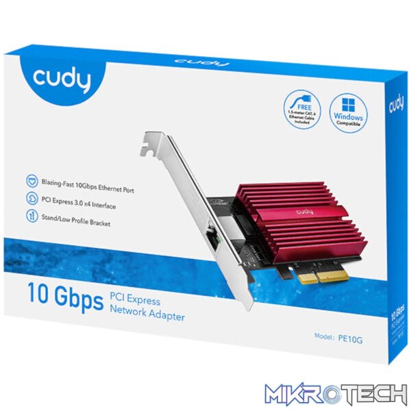 Cudy PE10G Network Adapter - 10Gbps, PCI Express - Image 4