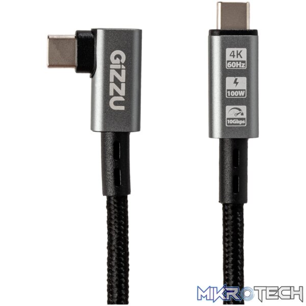 Gizzu 100W 10Gbps Type-C Angled 1m Cable - Image 2