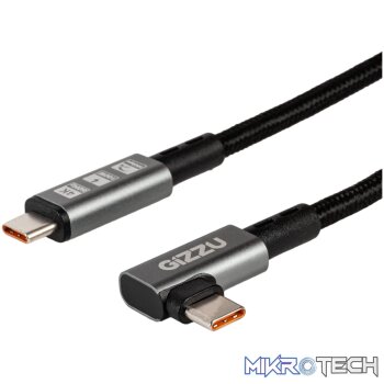 Gizzu 100W 10Gbps Type-C Angled 1m Cable