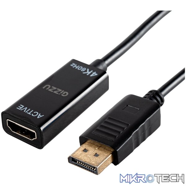 Gizzu 4K60Hz DisplayPort to HDMI Active Adapter Gizzu 4K60Hz DisplayPort to HDMI Active Adapter