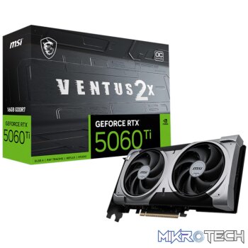 MSI GeForce RTX 5060 Ti VENTUS 2X OC PLUS 16GB GDDR7 Graphics Card