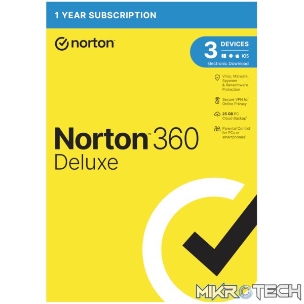 Norton 360 Deluxe 25GB - 3 Devices (Physical Package) Norton 360 Deluxe 25GB - 3 Devices (Physical Package)