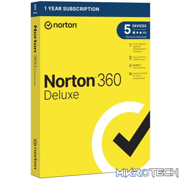 Norton 360 Deluxe 50GB - 5 Devices (Physical Package) - Image 2