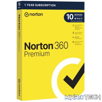 Norton 360 Premium (10 Device/Up to 75GB)