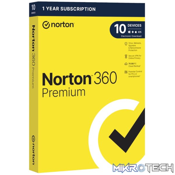 Norton 360 Premium (10 Device/Up to 75GB) Norton 360 Premium (10 Device/Up to 75GB)