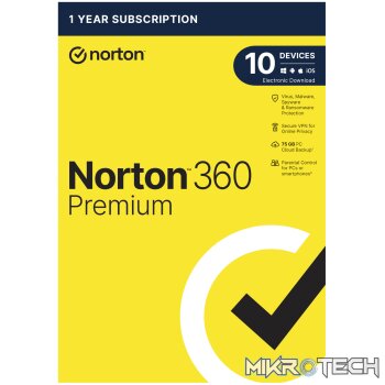 Norton 360 Premium 75GB – 10 Devices (Physical Package)