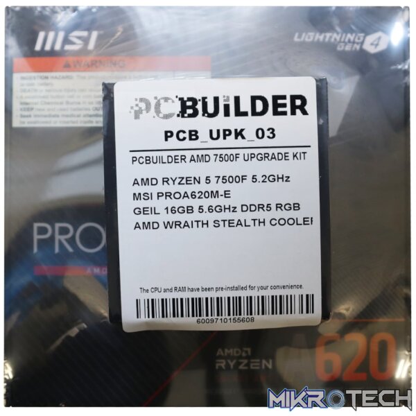 PCBuilder AMD Ryzen 5 7500F LEVEL UP Prime Upgrade Kit - Image 6