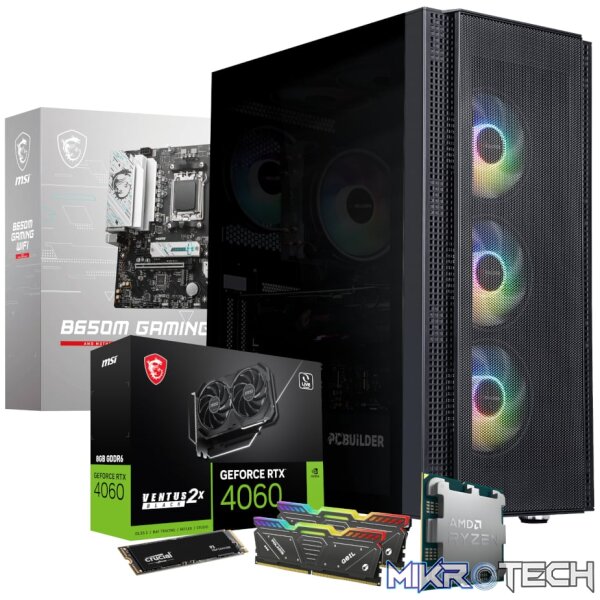 PCBuilder AMD Ryzen 5 7600 SPECIALIST Windows 11 Gaming PC - Image 2