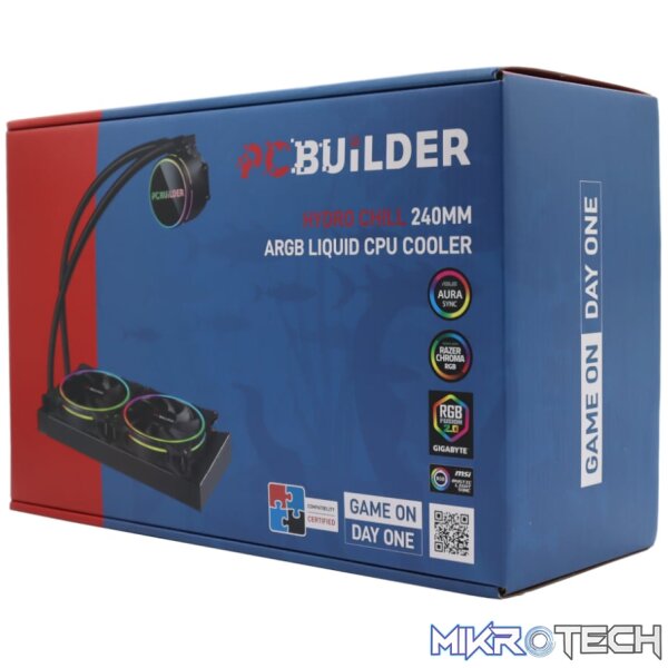 PCBuilder Hydro Chill 240MM AIO Liquid CPU Cooler ARGB - Image 5