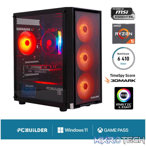PCBuilder Ryzen 5 5500 SCOUT Windows 11 Gaming PC PCBuilder Ryzen 5 5500 SCOUT Windows 11 Gaming PC