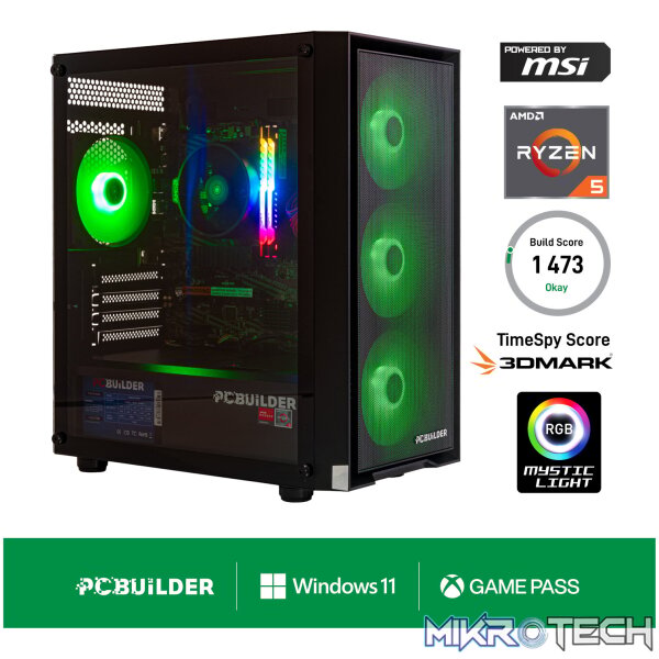 PCBuilder Ryzen 5 5600GT DEFENDER Windows 11 Gaming PC PCBuilder Ryzen 5 5600GT DEFENDER Windows 11 Gaming PC