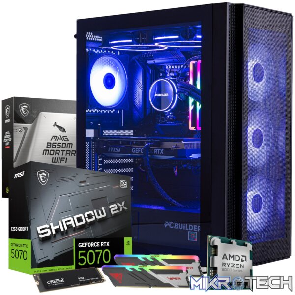 PCBuilder Ryzen 7 9700X TACTICIAN Windows 11 Gaming PC - Image 2