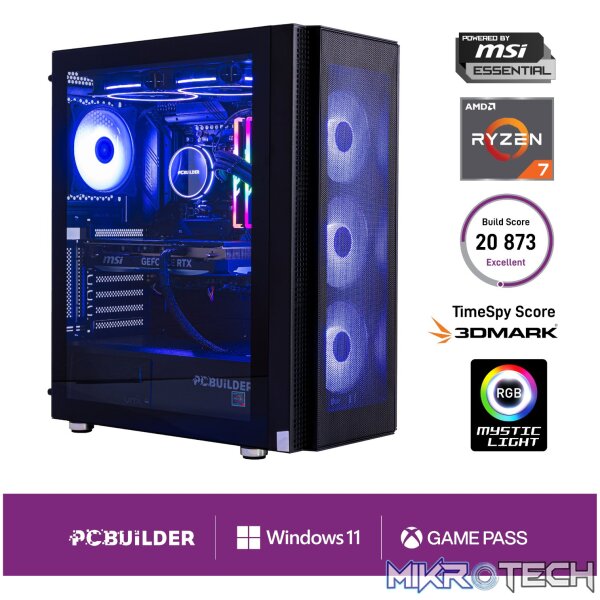 PCBuilder Ryzen 7 9700X TACTICIAN Windows 11 Gaming PC PCBuilder Ryzen 7 9700X TACTICIAN Windows 11 Gaming PC