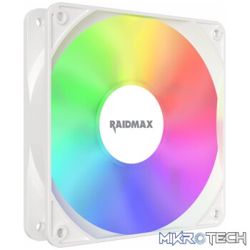 Raidmax NVX120FWDC4 120mm 3pin ARGB 4in1 Fan - White