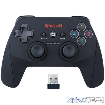 Redragon HARROW Wireless X/D-input(Digital/Analog) PC Controller - Black