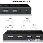 UGREEN USB 2.0 4-Port Switch Box, with 1.5m USB Cables - Image 3