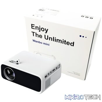 WANBO MINI PRO 720p 250ANSI Android 9.0 Smart Projector - White