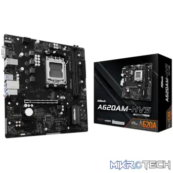 ASRock A620AM-HVS Micro ATX AM5 DDR5 Motherboard (HDMI and PCIe 4.0)