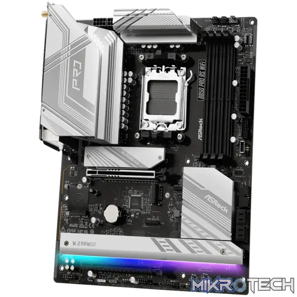 ASRock B850 Pro RS Wi-Fi ATX Motherboard (AMD AM5, DDR5, PCIe 5.0) - Image 4