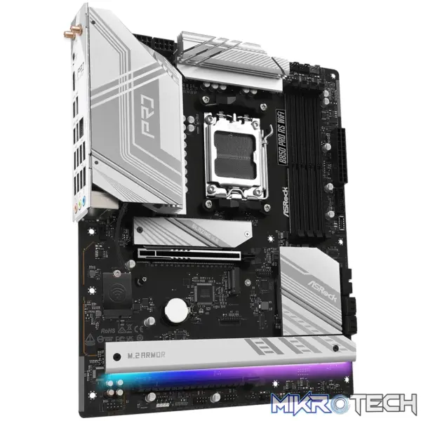 ASRock B850 Pro RS Wi-Fi ATX Motherboard (AMD AM5, DDR5, PCIe 5.0) - Image 5
