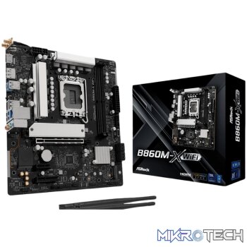 ASRock B860M-X Micro ATX DDR5 Motherboard (PCIe 5 and Wi-Fi 6E)