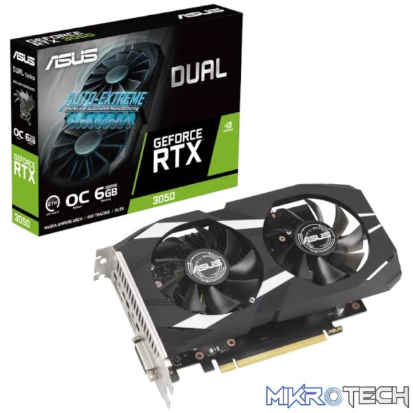 ASUS Nvidia GeForce RTX 3050 Dual OC 6G Graphic Card ASUS Nvidia GeForce RTX 3050 Dual OC 6G Graphic Card