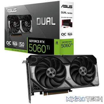 ASUS Dual GeForce RTX 5060 Ti OC Edition 16GB GDDR7 Graphics Card