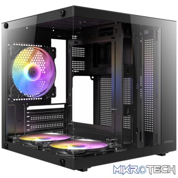 Antec VCX10M RGB Micro-ATX | ITX ARGB Mini -Tower Gaming Chassis - Black
