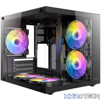 Antec VCX20M RGB Elite Micro-ATX | ITX Mini-Tower Gaming Chassis - Black