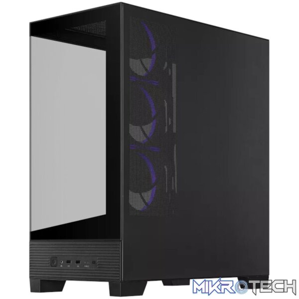 Asus A31 PLUS Mid Tower ATX Chassis - Black - Image 4