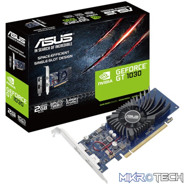 Asus GeForce® GT 1030 2GB GDDR5 Low Profile Graphics Card Asus GeForce® GT 1030 2GB GDDR5 Low Profile Graphics Card