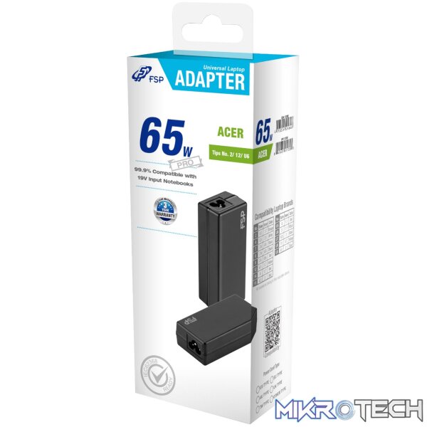 FSP PRO 65W Universal Laptop Adapter – Acer - Image 5