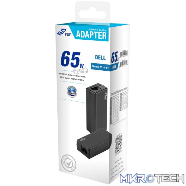 FSP PRO 65W Universal Laptop Adapter – Dell - Image 5