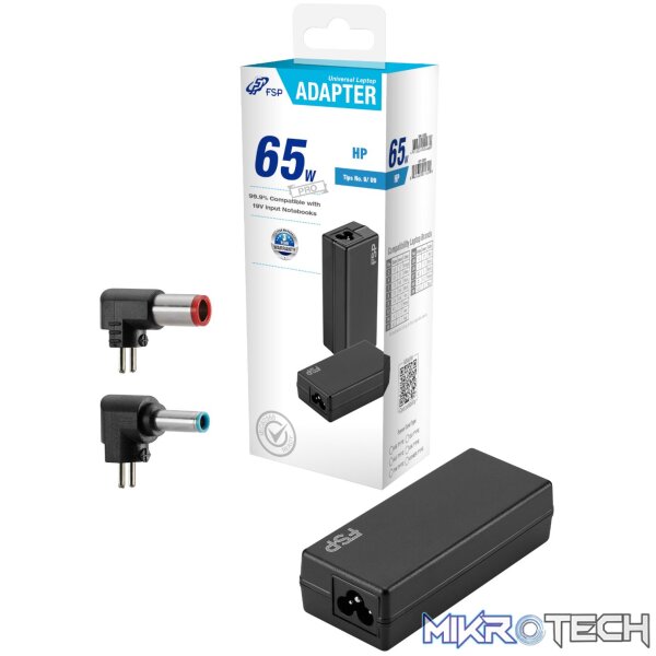 FSP PRO 65W Universal Laptop Adapter – HP FSP PRO 65W Universal Laptop Adapter – HP