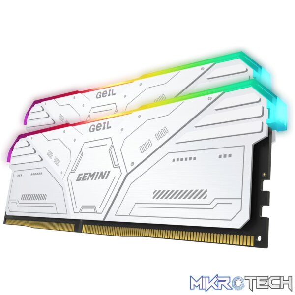 Geil Gemini RGB 64GB KIT(2X32GB) 6400MHz DDR5 Desktop Gaming Memory - White - Image 3