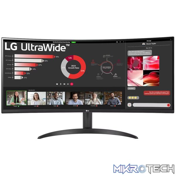 LG UltraWide 34" QHD VA Curved Monitor 100Hz LG UltraWide 34" QHD VA Curved Monitor 100Hz