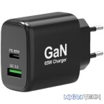 Port Connect 65W GaN Type-C and USB-A Fast Charger
