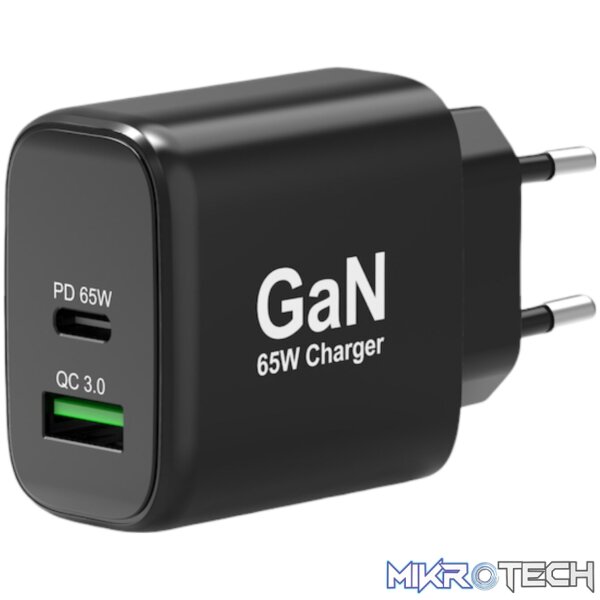 Port Connect 65W GaN Type-C and USB-A Fast Charger Port Connect 65W GaN Type-C and USB-A Fast Charger