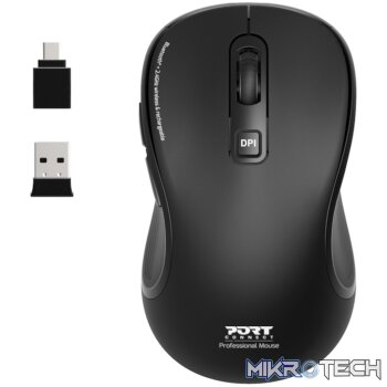 Port Connect Essential Bluetooth Wireless Rechargeable Mouse