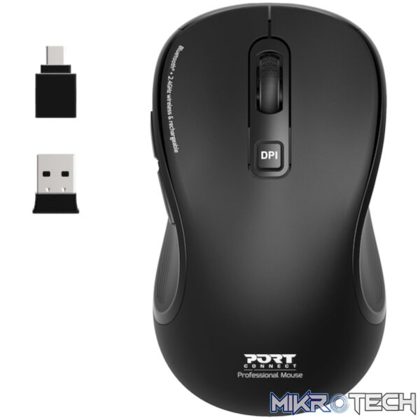 Port Connect Essential Bluetooth Wireless Rechargeable Mouse Port Connect Essential Bluetooth Wireless Rechargeable Mouse