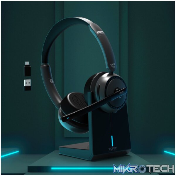 Port Connect ON’R 700 Bluetooth Wireless Headset with Noise Cancellation - Image 8