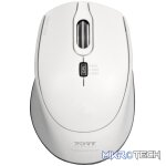 Port Connect Silent 1600DPI 3 Button Wireless Mouse - White