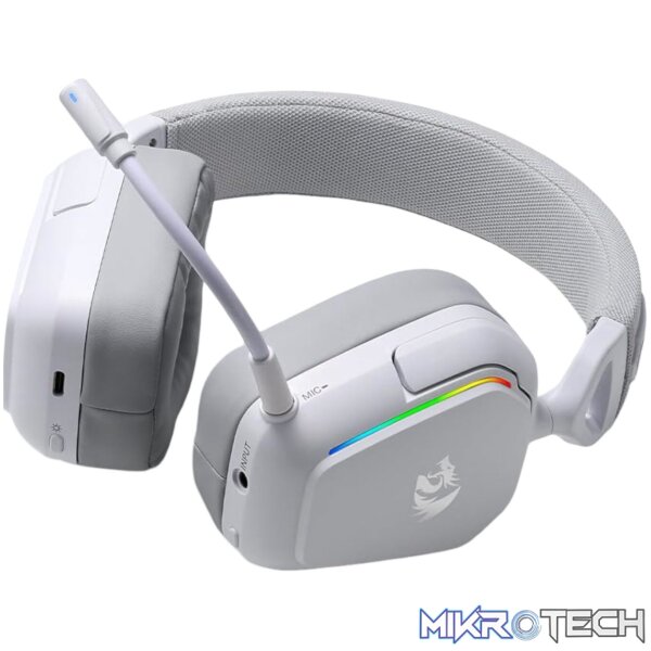 Redragon H868 RGB Wireless Gaming Headset - White - Image 3