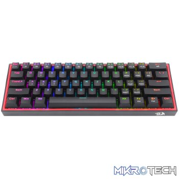 Redragon K617 FIZZ 60% Wired RGB Gaming Keyboard - Black