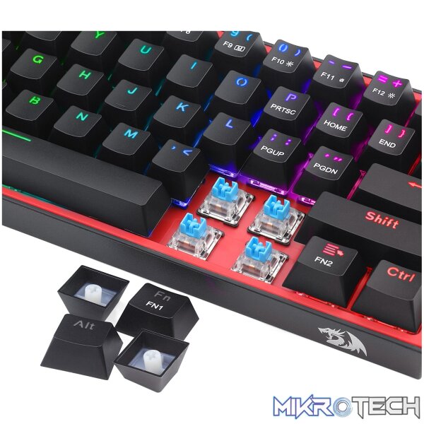 Redragon K617 FIZZ 60% Wired RGB Gaming Keyboard - Black - Image 5